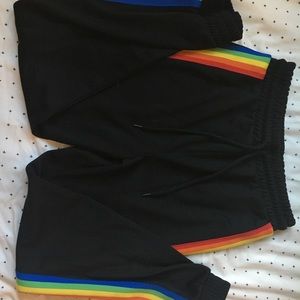 Rainbow Pride Black Sweatpants